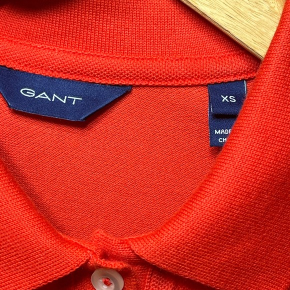 Gant Women Short Sleeve Collared Pique Polo Dress Lava Red XS - Picture 4 of 6
